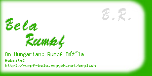 bela rumpf business card